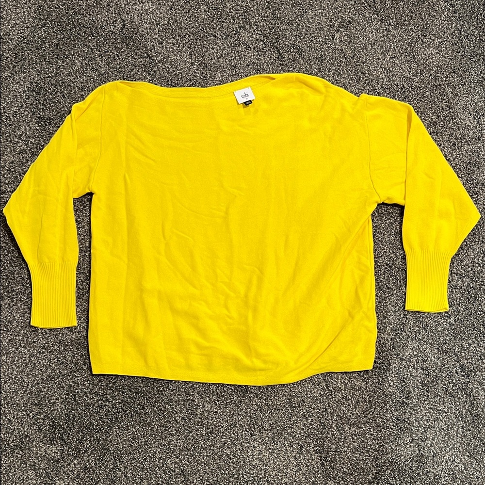CAbi Sunny Yellow Knit Top